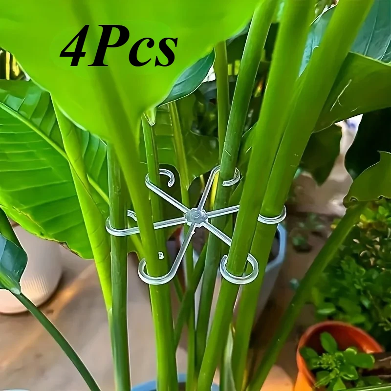 Plant Parenting - 4‑Piece Plant Stem Support Clips Horticultural