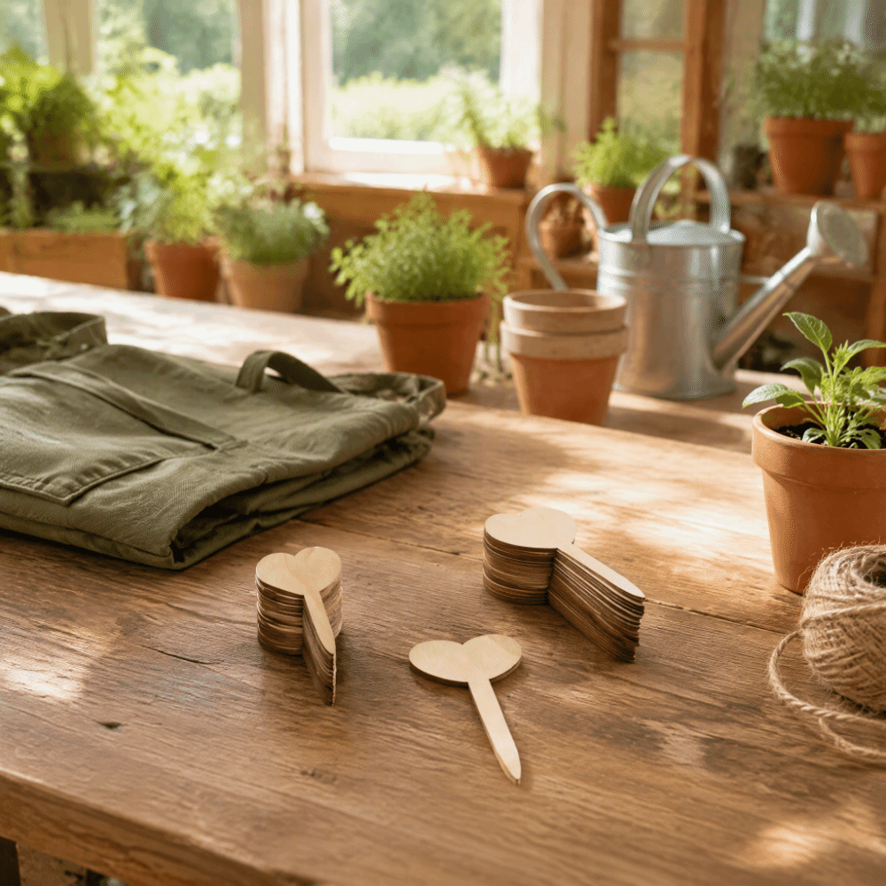 100PCS Heart Wooden Plant Labe - огляд і ціна Plant-X Plant Identification