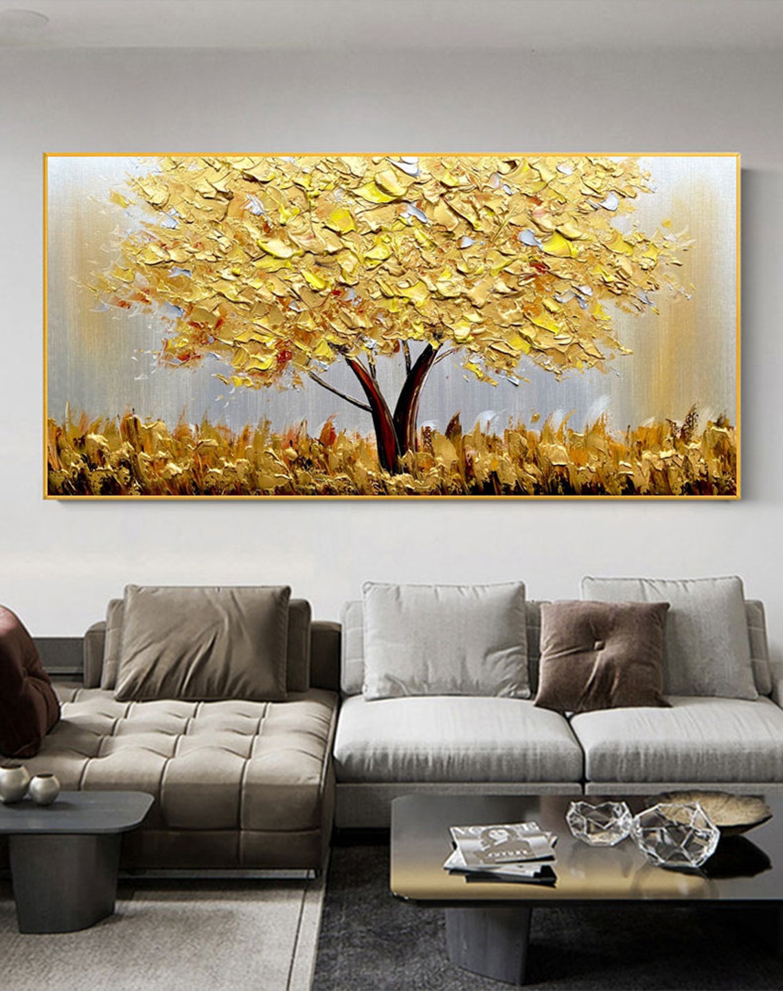 Blooming Gold Tree On Canvas A - огляд і ціна Plant Parenting