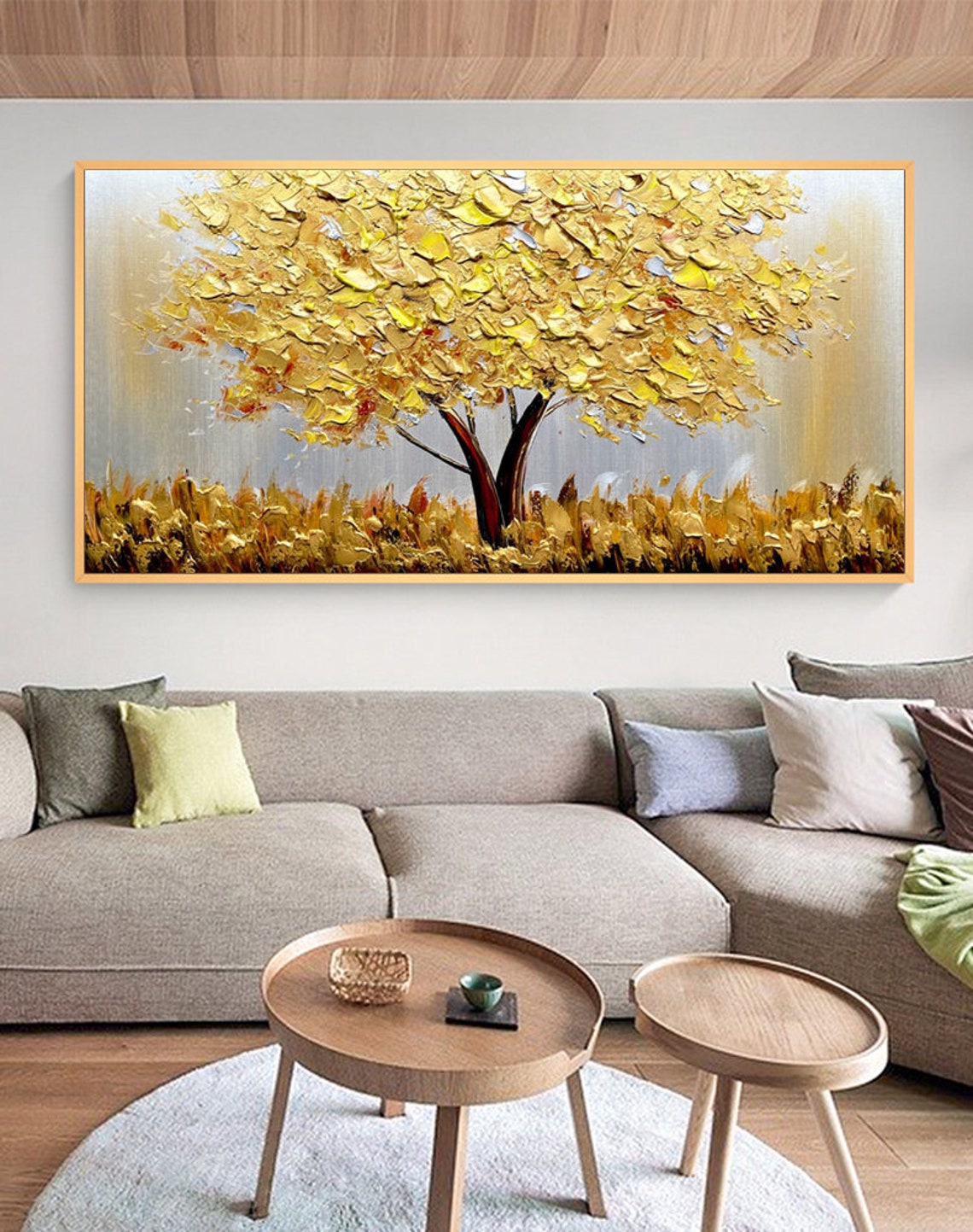 Blooming Gold Tree On Canvas A - огляд і ціна Plant Parenting