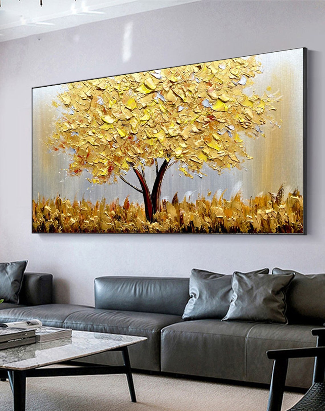 Blooming Gold Tree On Canvas A - огляд і ціна Plant Parenting