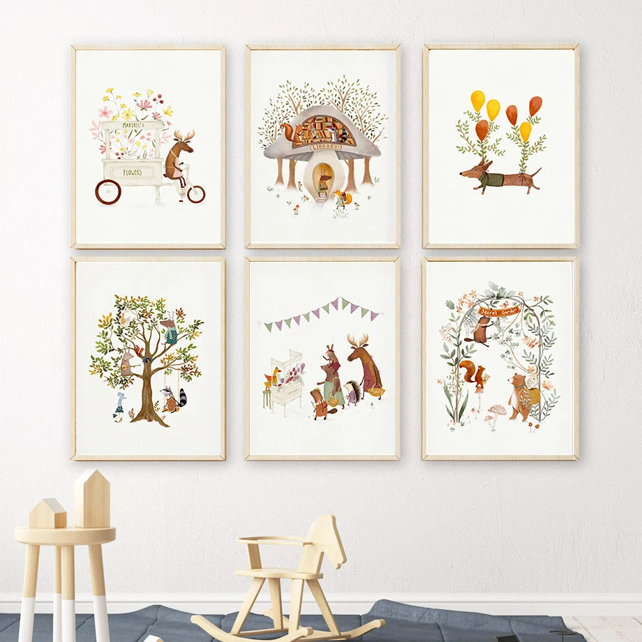 Cute Woodland Animals Illustra - огляд і ціна Plant Parenting